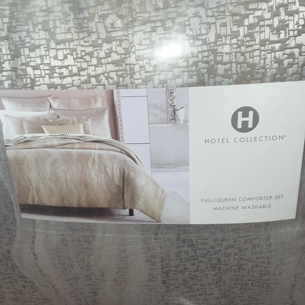 Macy HOTEL COLLECTION TERRA COMFORTER + 2 STANDARD SHAMS 3 PIECE SET